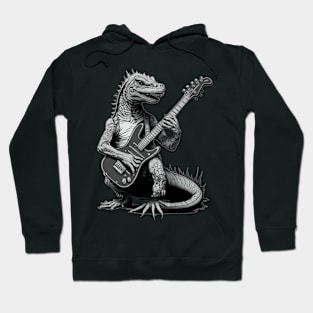 Reptile Playing a Guitar Hoodie